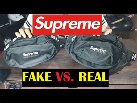 supreme ss18 waist bag real vs fake|real supreme washing tag.